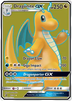 PSA 2024 10 Dragonite GX Rainbow Rare Gem Mint